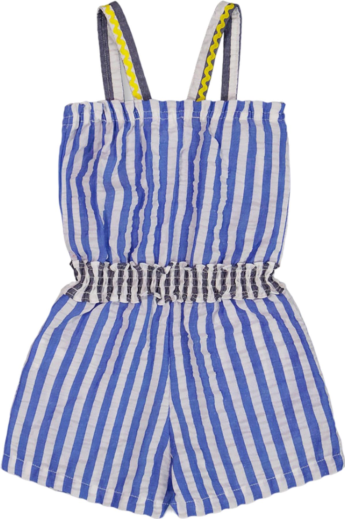 Product gallery image number 2 for product Striped Sleeveless Seersucker Romper - Little Girl 