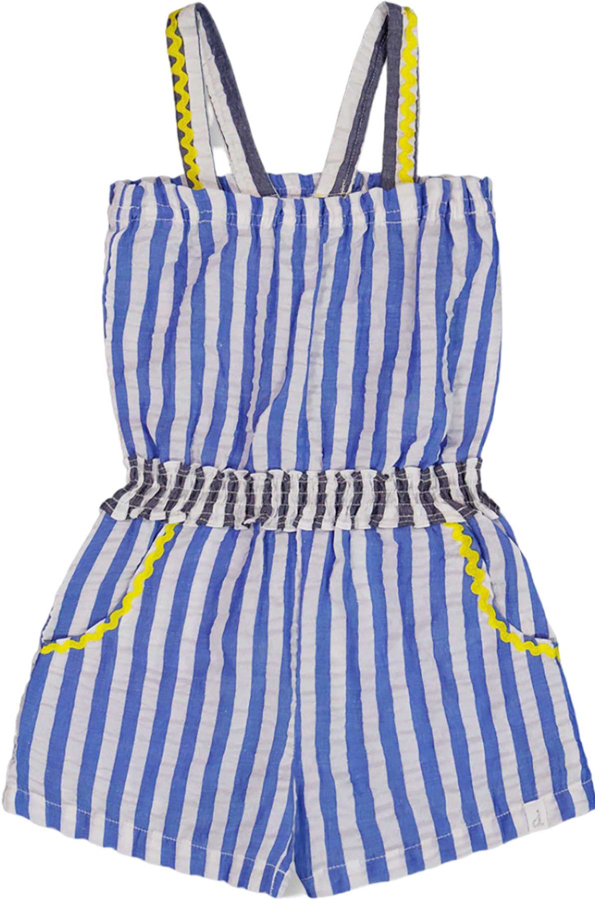 Product image for Striped Sleeveless Seersucker Romper - Little Girl 