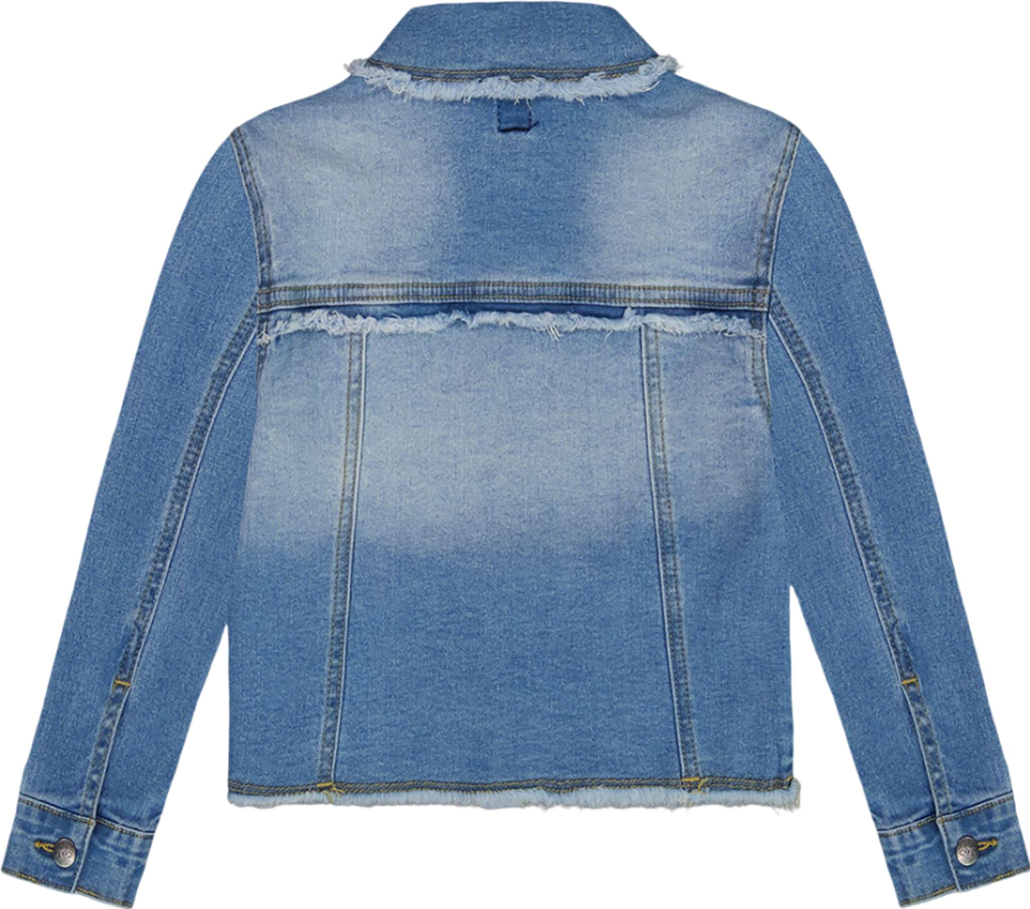 Numéro de l'image de la galerie de produits 3 pour le produit Manteau en denim effiloché avec broderie - Petite fille 