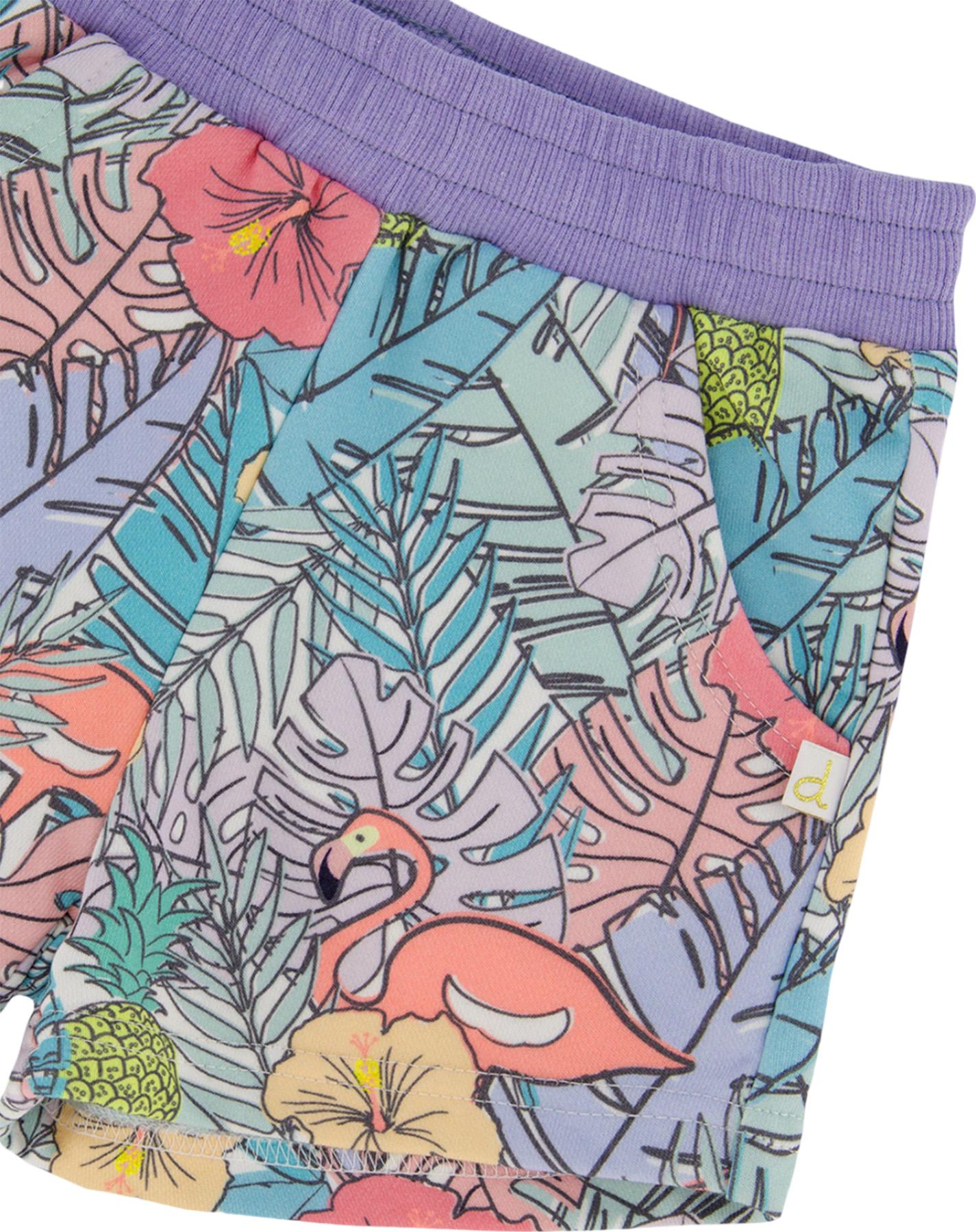 Product gallery image number 2 for product Printed Jungle French Terry Shorts - Big Girl