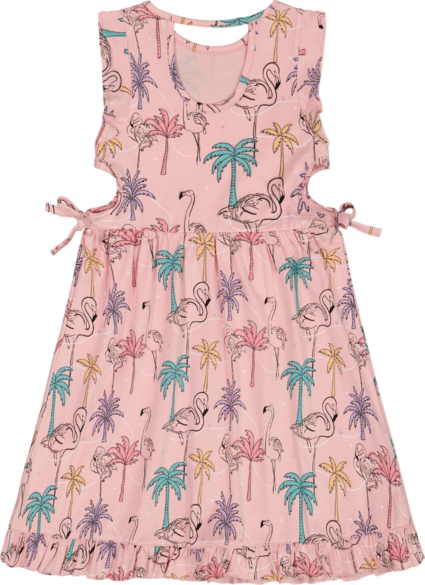 Numéro de l'image de la galerie de produits 2 pour le produit Robe imprimée en coton biologique avec découpes sur les côtés - Petite fille