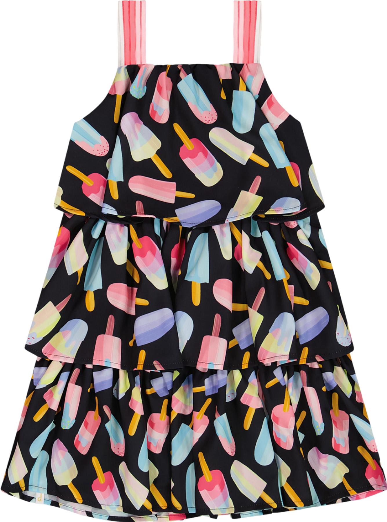Product gallery image number 3 for product Printed Tiered Dress - Little Girl 