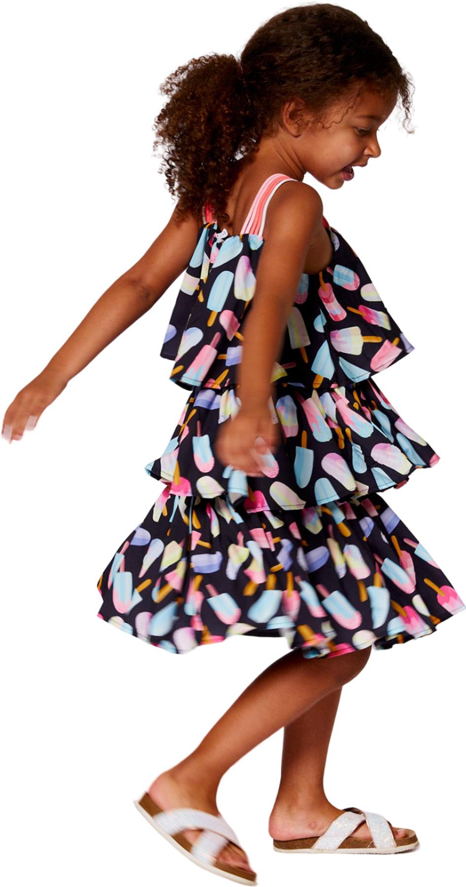 Product gallery image number 6 for product Printed Tiered Dress - Little Girl 