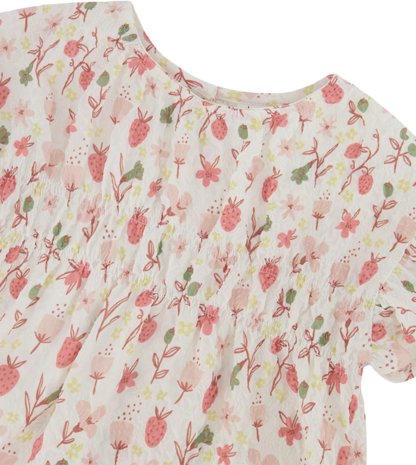 Numéro de l'image de la galerie de produits 3 pour le produit Chemisier à volants en cotonnade gaufrée imprimée - Grande fille 