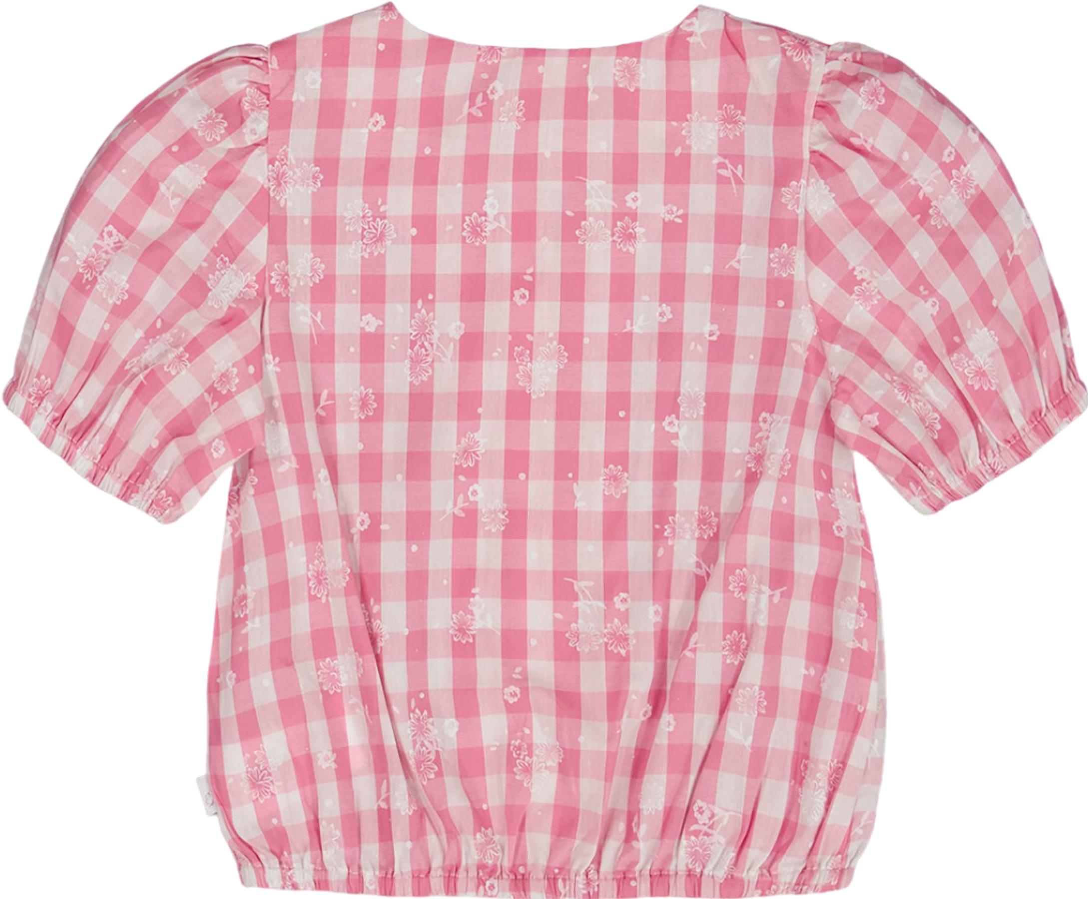 Product gallery image number 2 for product Puff Sleeve Checks Top - Big Girl 