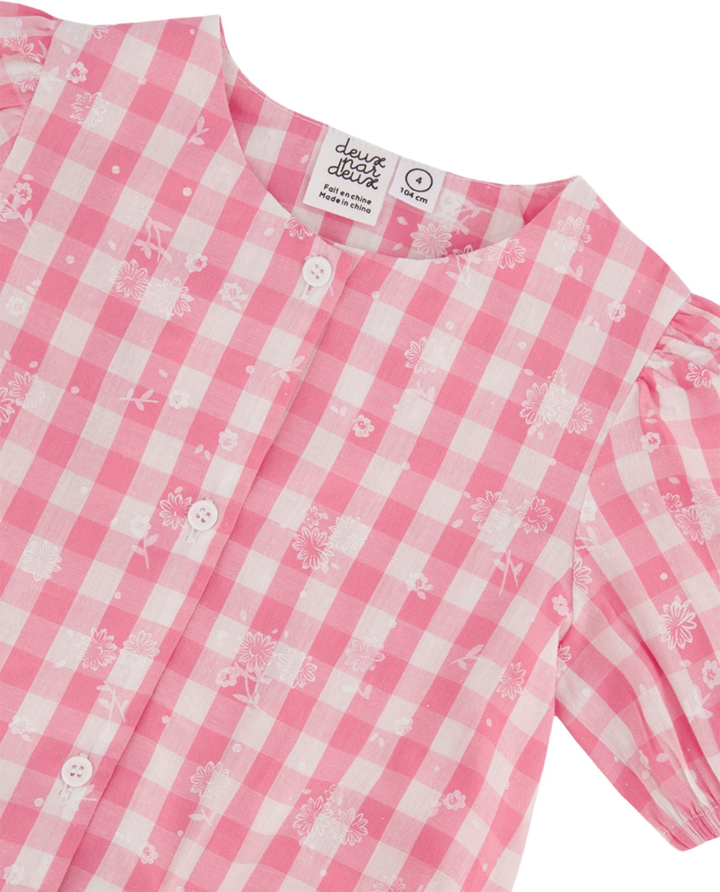 Product gallery image number 4 for product Puff Sleeve Checks Top - Big Girl 