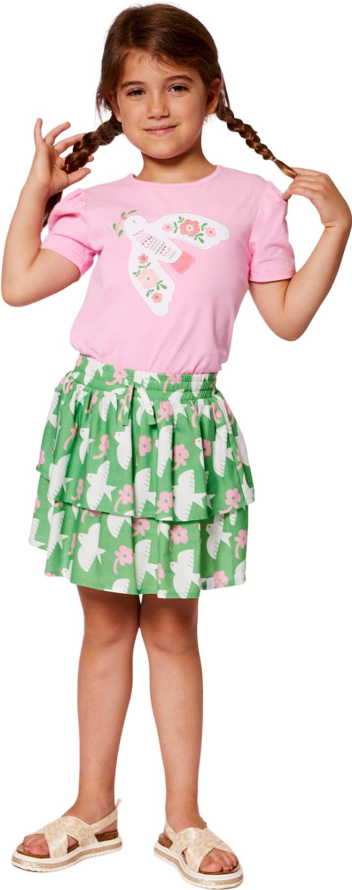 Product gallery image number 3 for product Organic Cotton T-Shirt with Puff Sleeve - Little Girl 