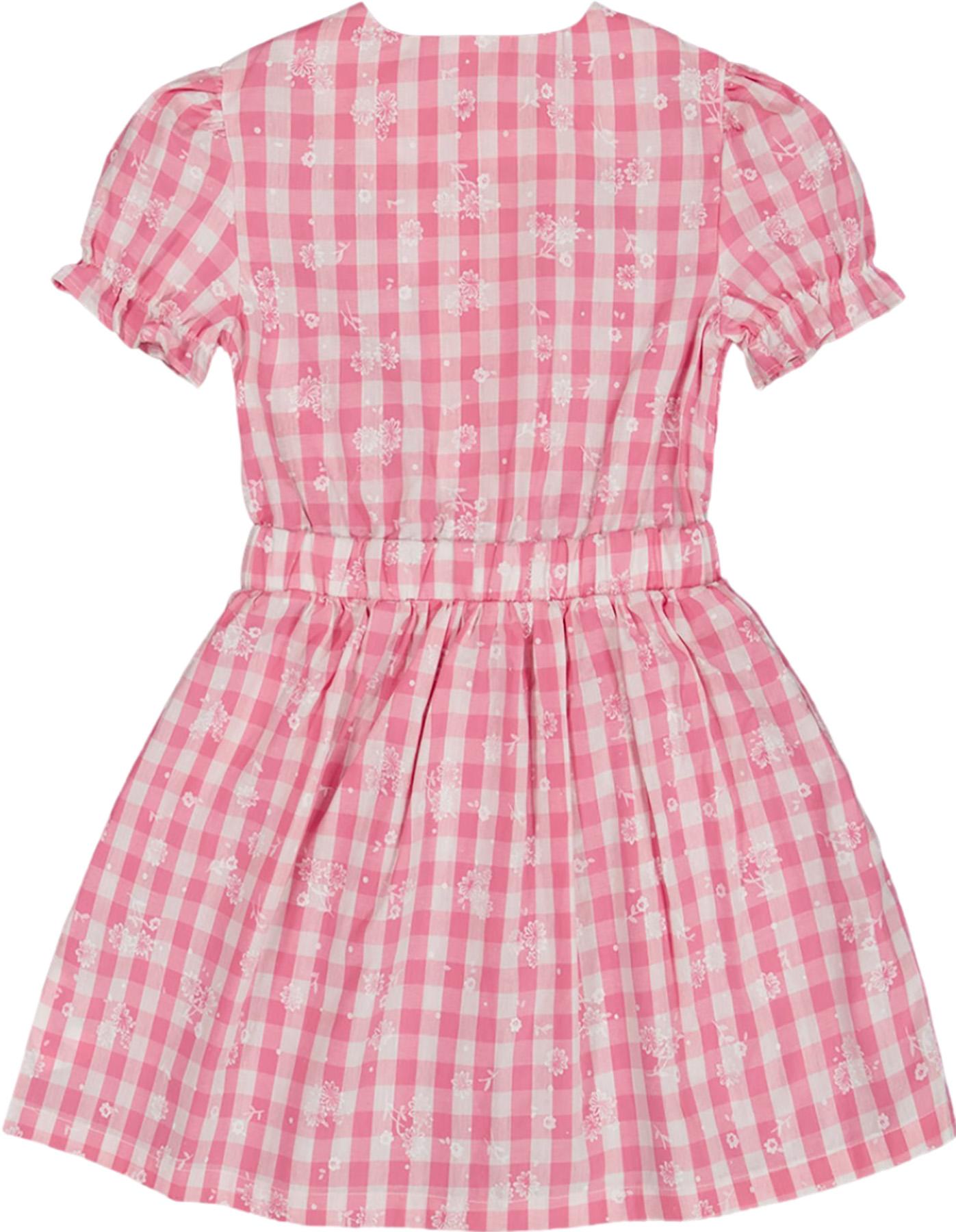 Numéro de l'image de la galerie de produits 3 pour le produit Robe à manches bouffantes avec ceinture en vichy - Petite fille