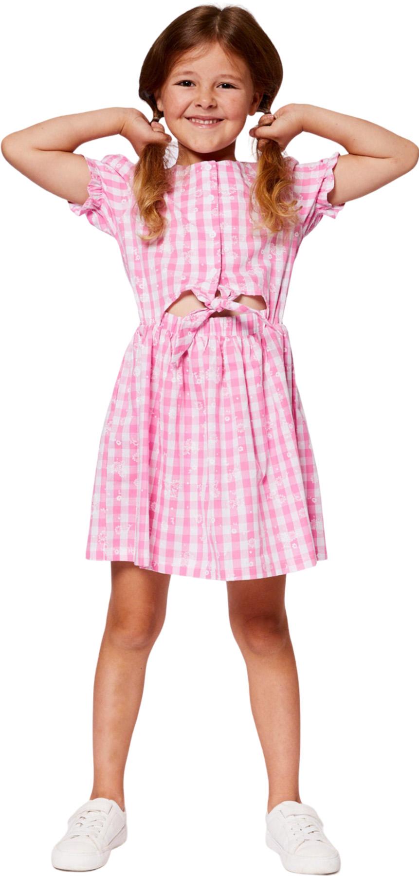 Numéro de l'image de la galerie de produits 2 pour le produit Robe à manches bouffantes avec ceinture en vichy - Petite fille