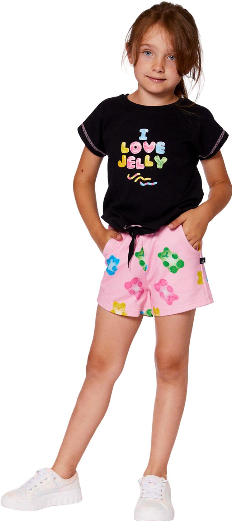 Product gallery image number 2 for product Printed French Terry Shorts - Little Girl