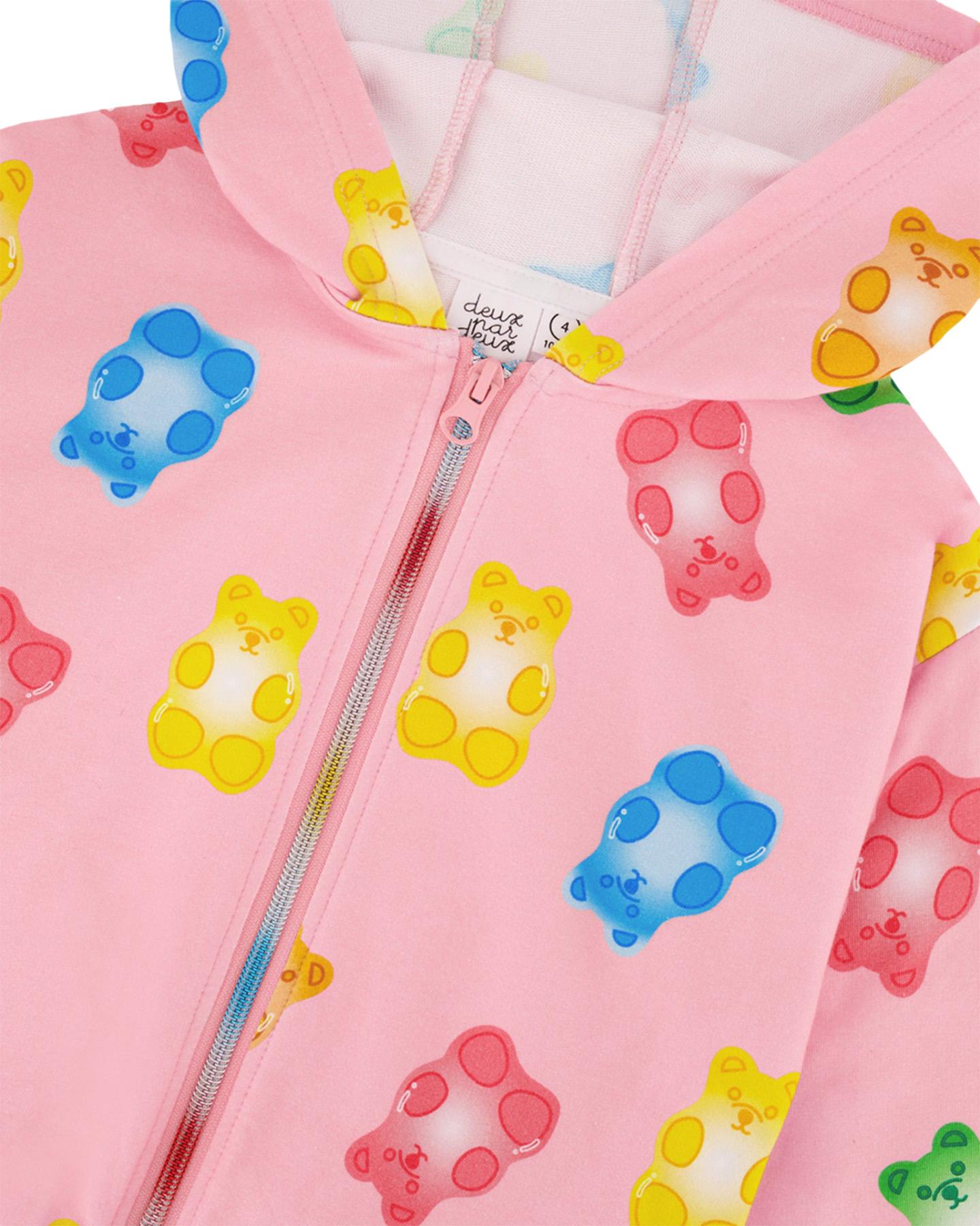 Product gallery image number 3 for product Printed French Terry Hoodie Cardigan - Big Girl