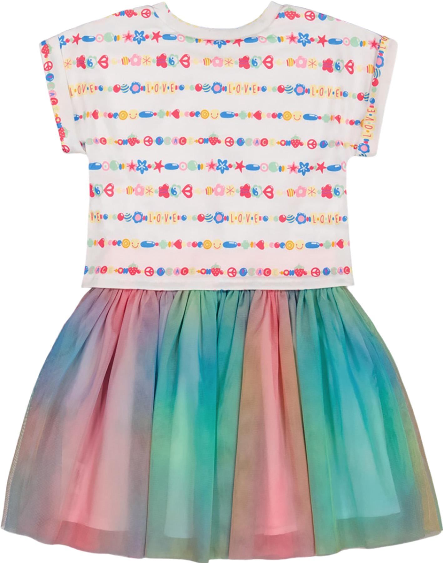 Product gallery image number 2 for product Bi-Material Dress with Mesh Skirt - Little Girl  
