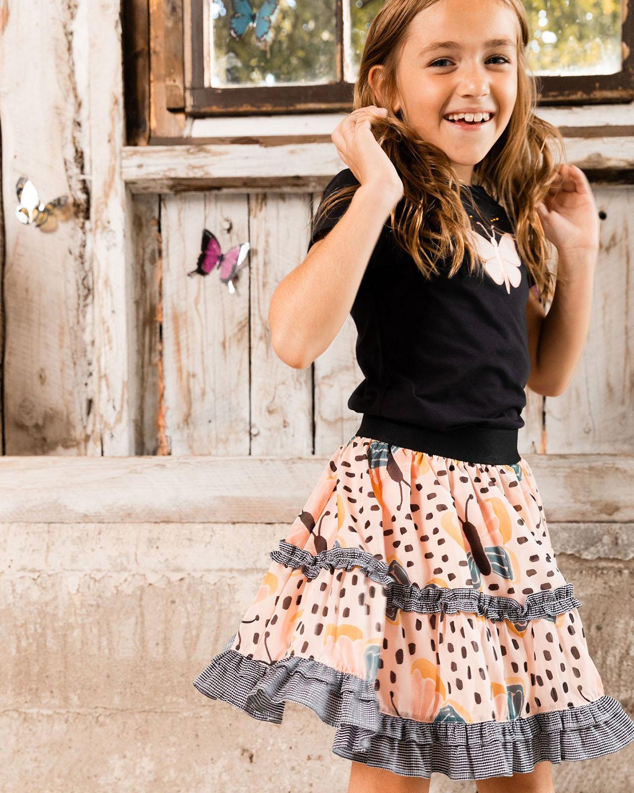 Product gallery image number 4 for product Printed Ruffle Skirt - Little Girl 