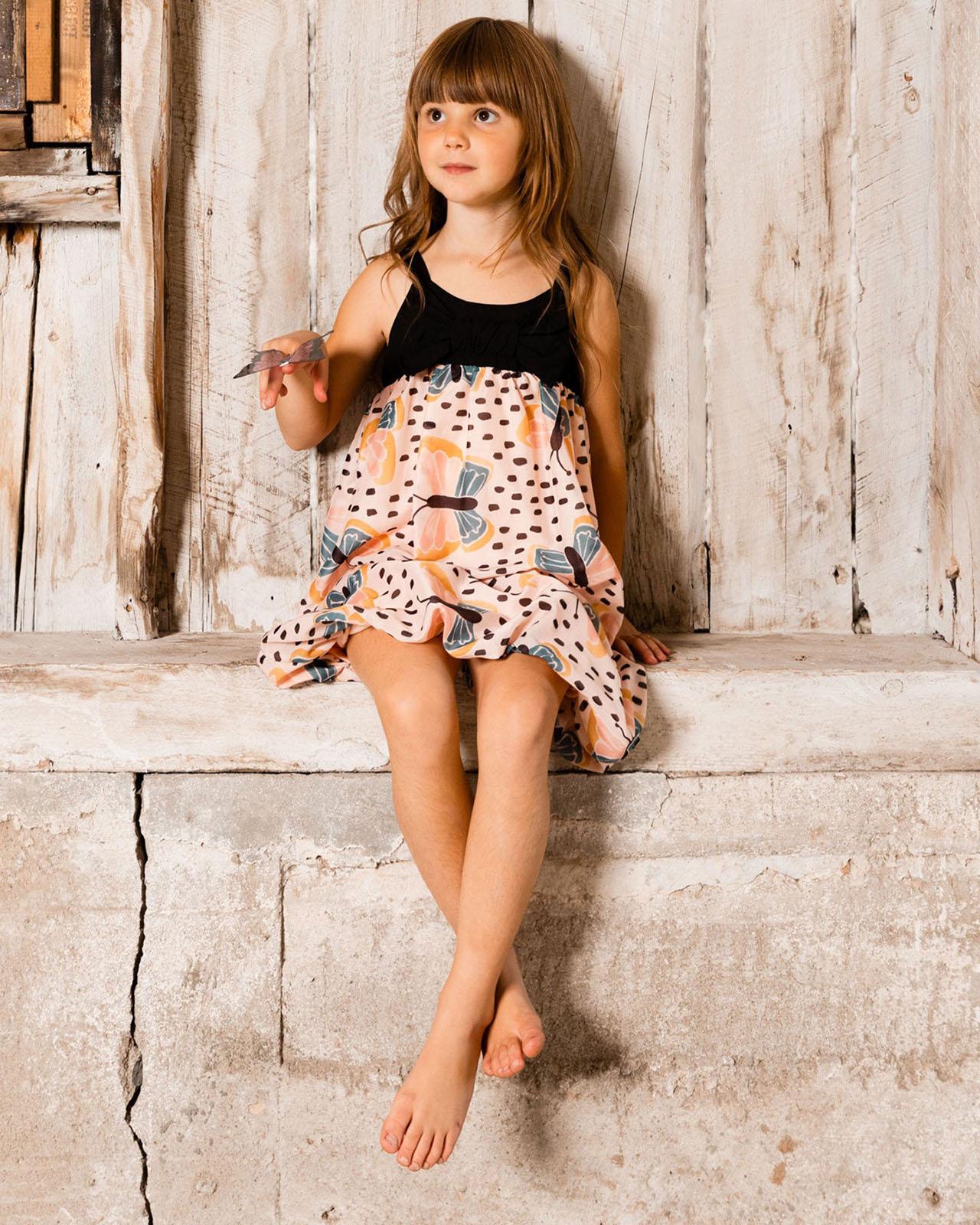 Product gallery image number 2 for product Printed Bubble Dress - Little Girl 