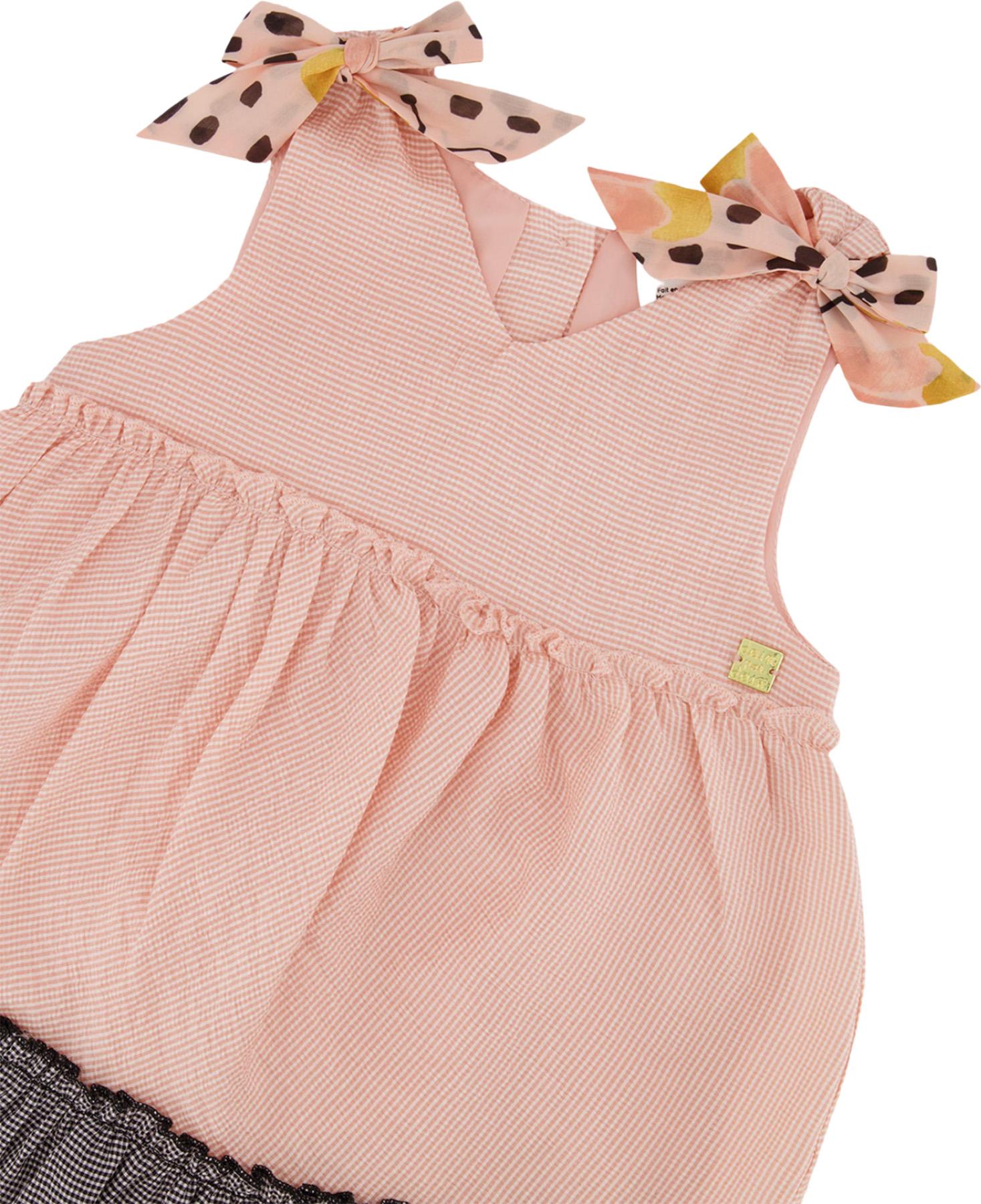Product gallery image number 3 for product Tiered Dress with Bows - Little Girl 