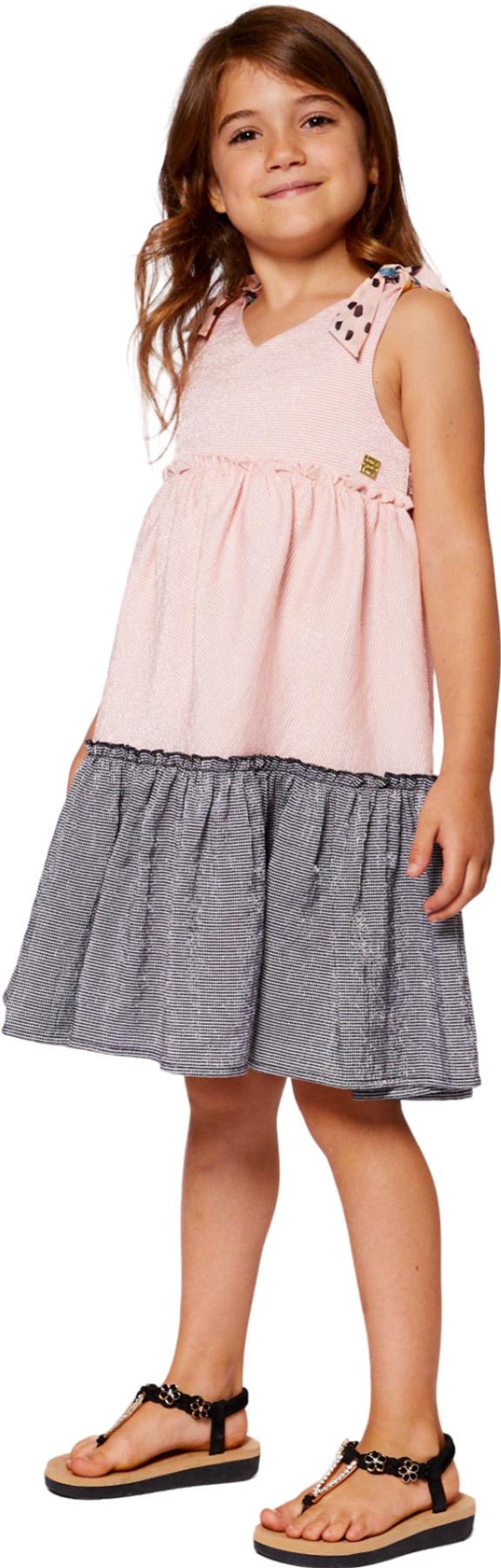 Product gallery image number 2 for product Tiered Dress with Bows - Little Girl 