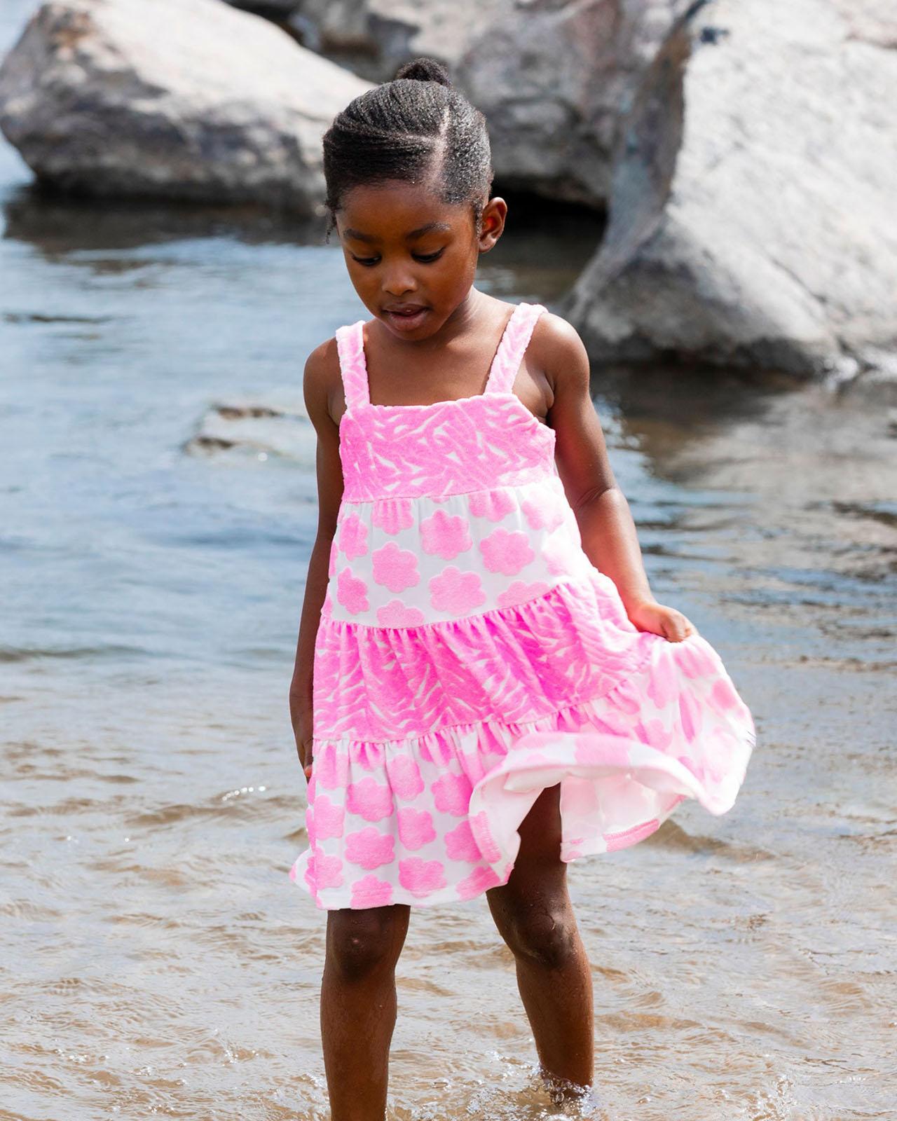 Product gallery image number 4 for product Printed Terry Beach Dress - Little Girl 