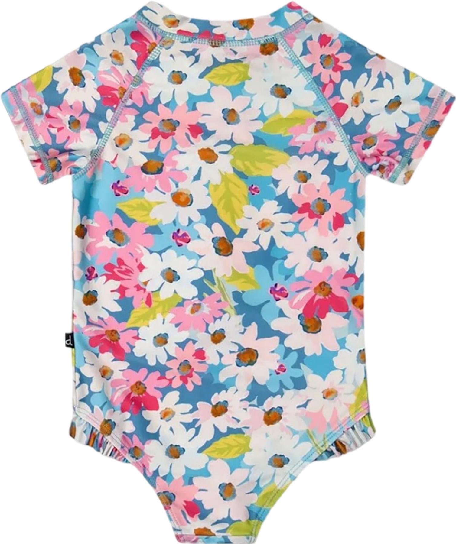 Numéro de l'image de la galerie de produits 2 pour le produit Maillot de bain à manches courtes une-pièce imprimé - Petite fille