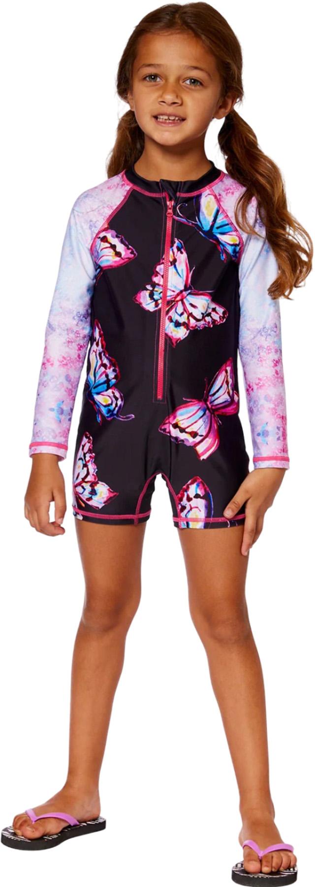 Numéro de l'image de la galerie de produits 3 pour le produit Maillot de surf à manches longues une-pièce imprimé - Petite fille