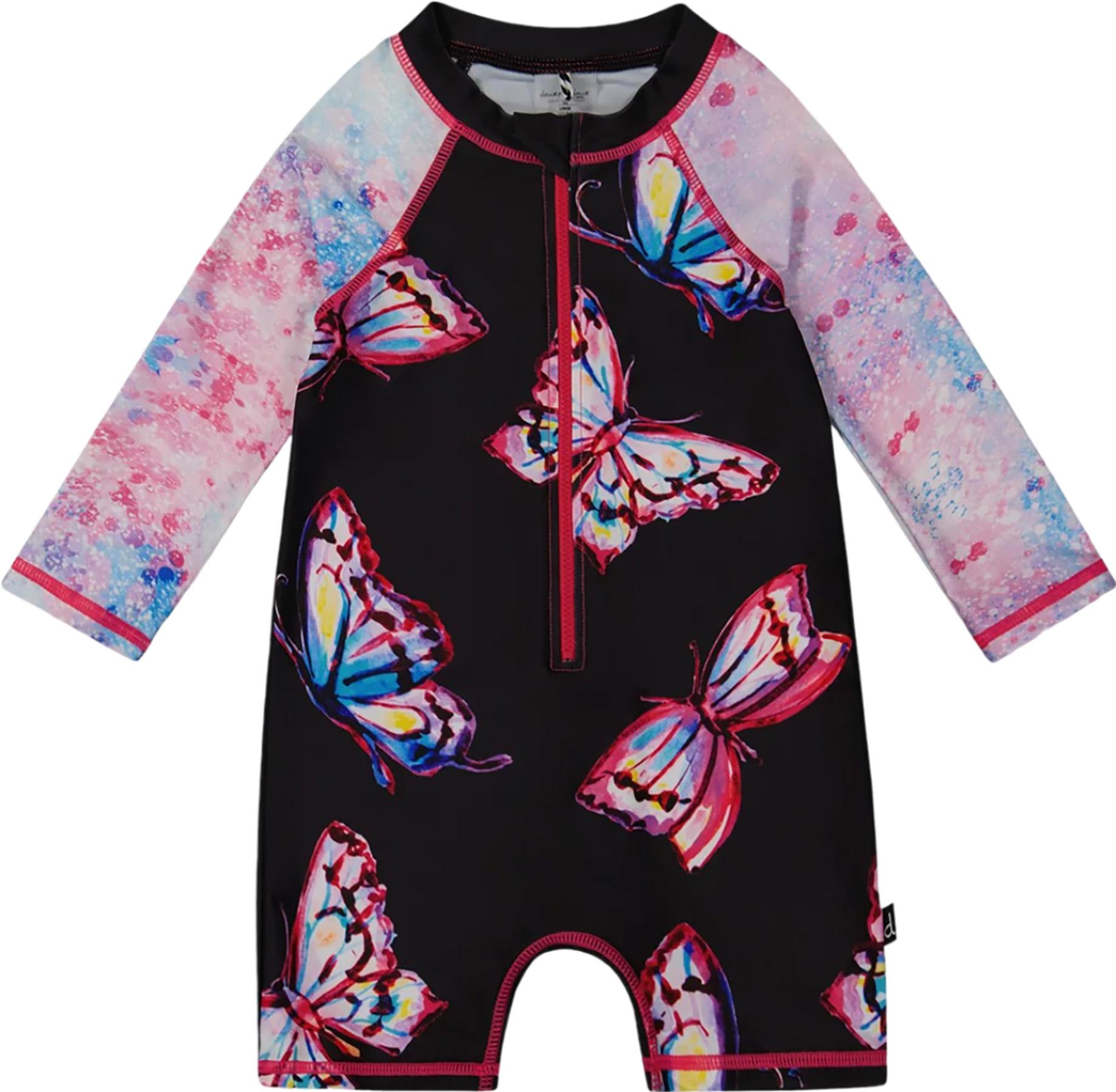 Product image for Printed One-Piece Long Sleeve Rashguard - Little Girl