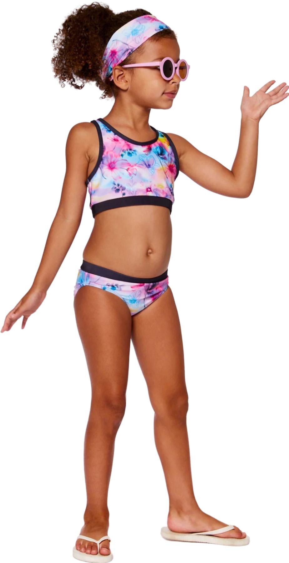 Product gallery image number 5 for product Maillot de bain deux-pièces dos nageur imprimé - Grande fille
