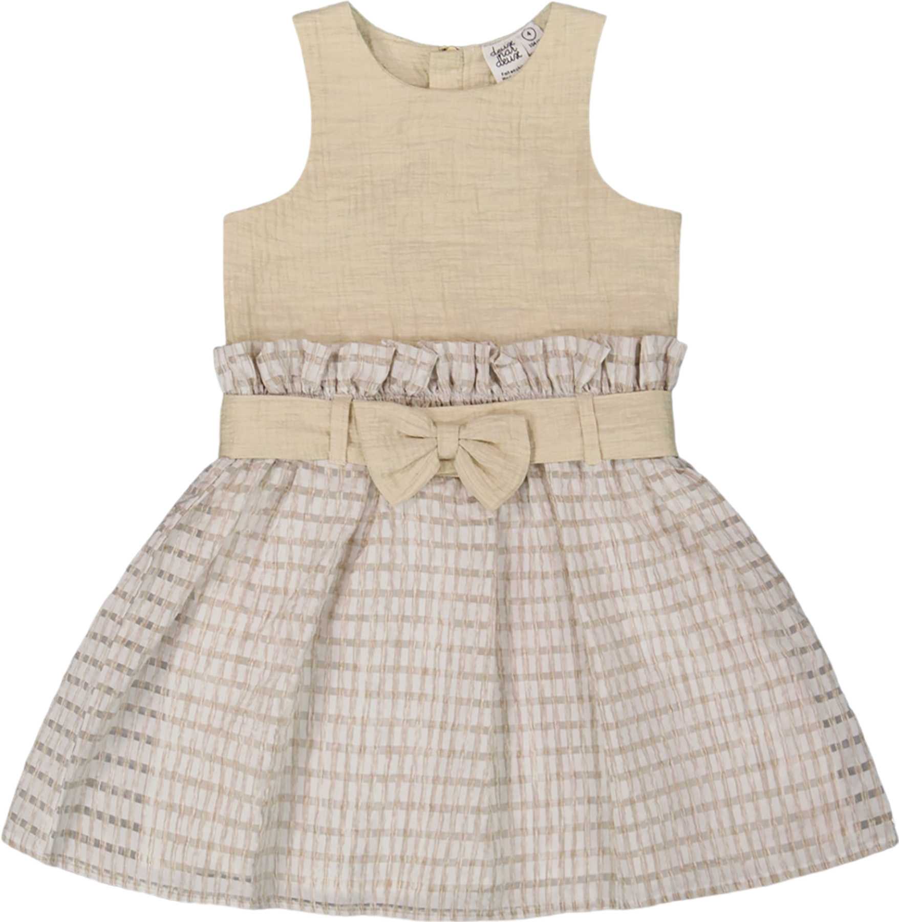 Product image for Bi-Material Belted Dress - Little Girl