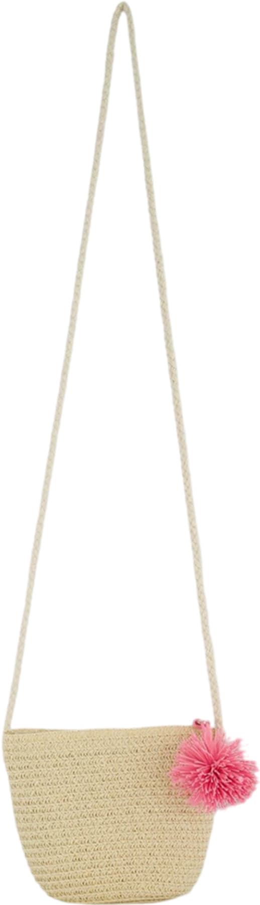 Product gallery image number 3 for product Straw Bag and Hat Set Straw and Pink - Girls