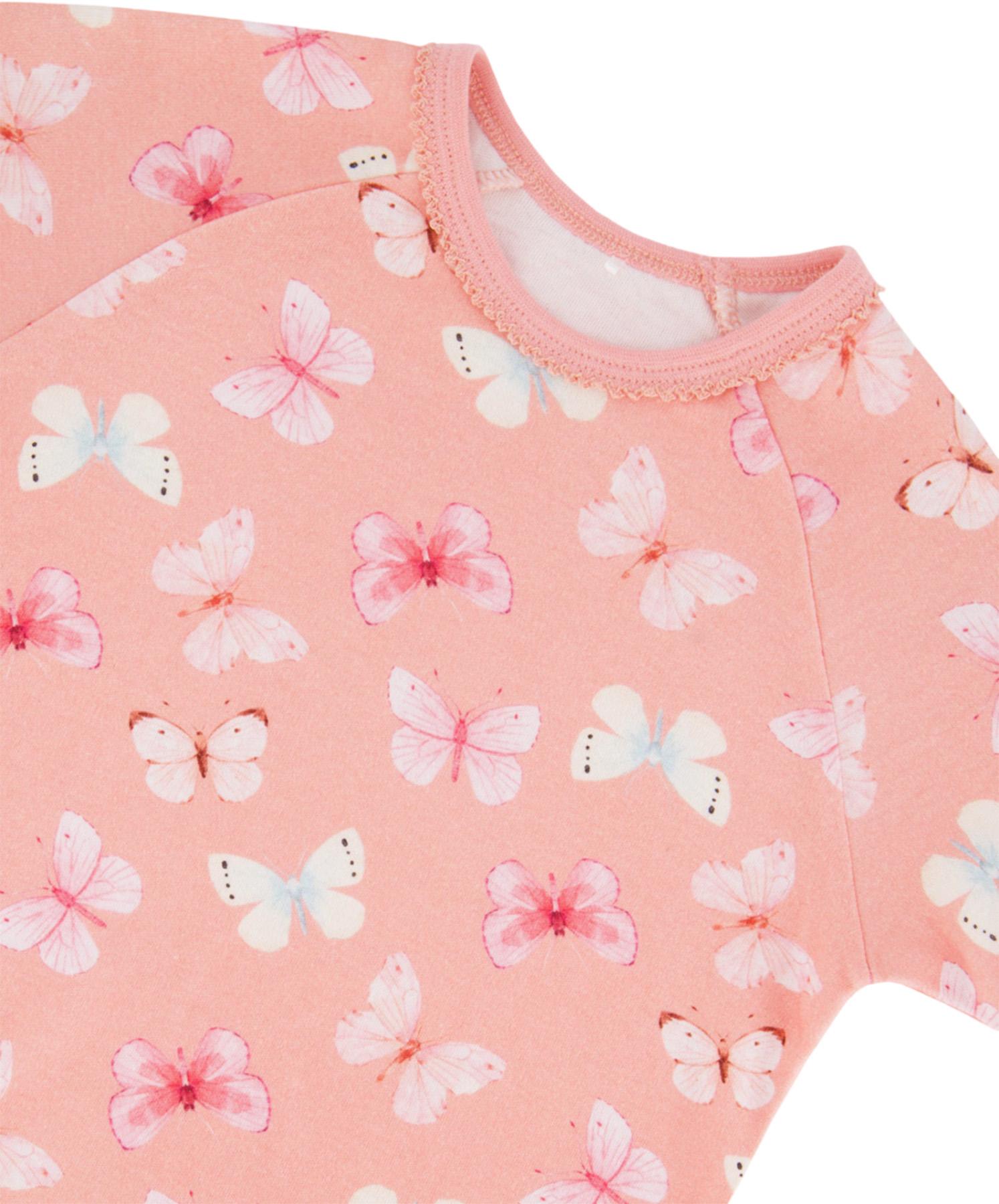 Product gallery image number 2 for product Two Piece Short Sleeve Top and Pant Pajama Set - Little Girl