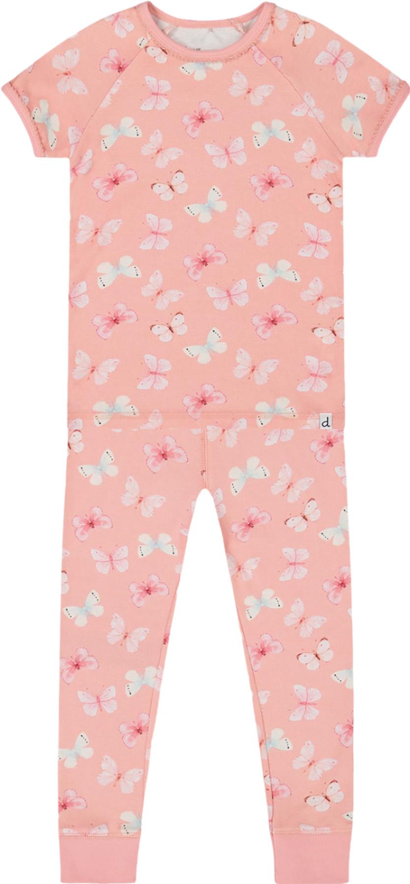Product gallery image number 1 for product Two Piece Short Sleeve Top and Pant Pajama Set - Little Girl