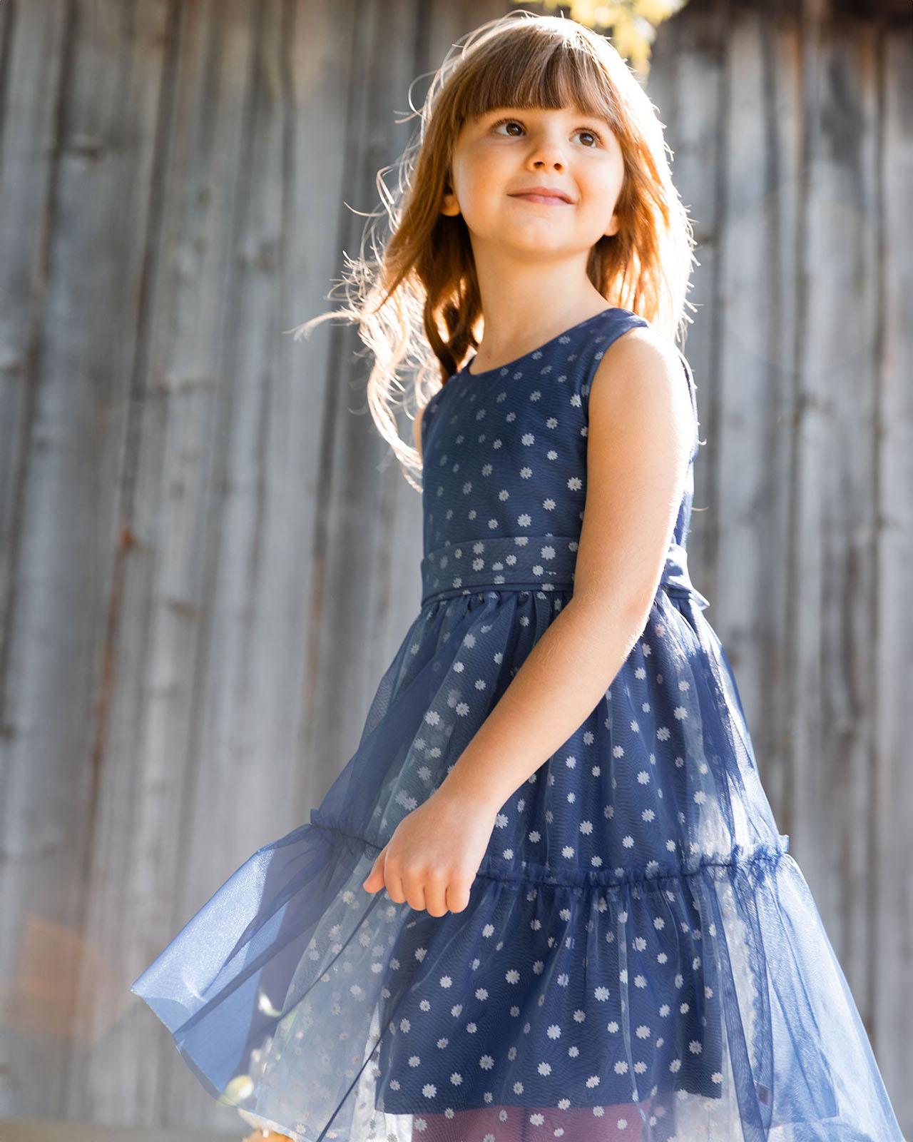 Product gallery image number 4 for product Printed Tiered Dress - Little Girl