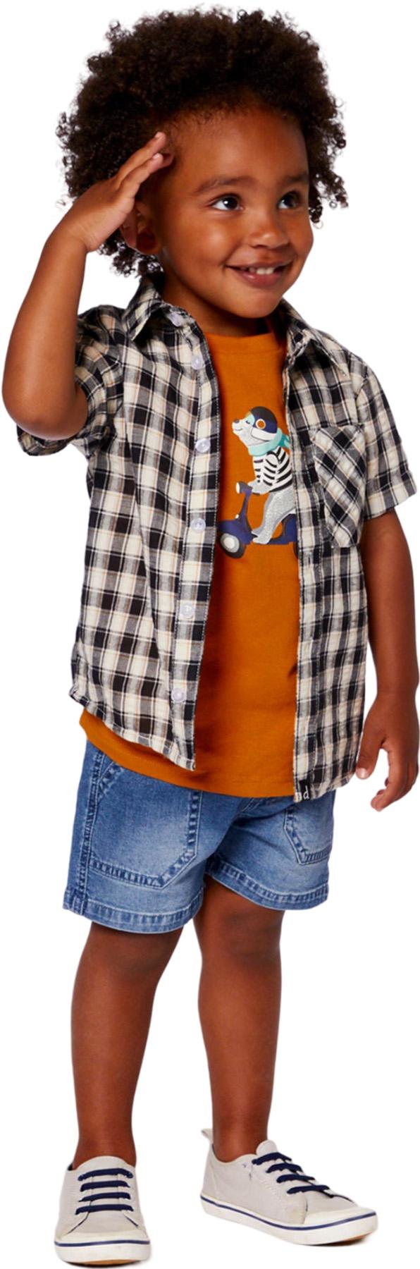 Product gallery image number 4 for product Plaid Short Sleeve Button Down Shirt - Baby Boy