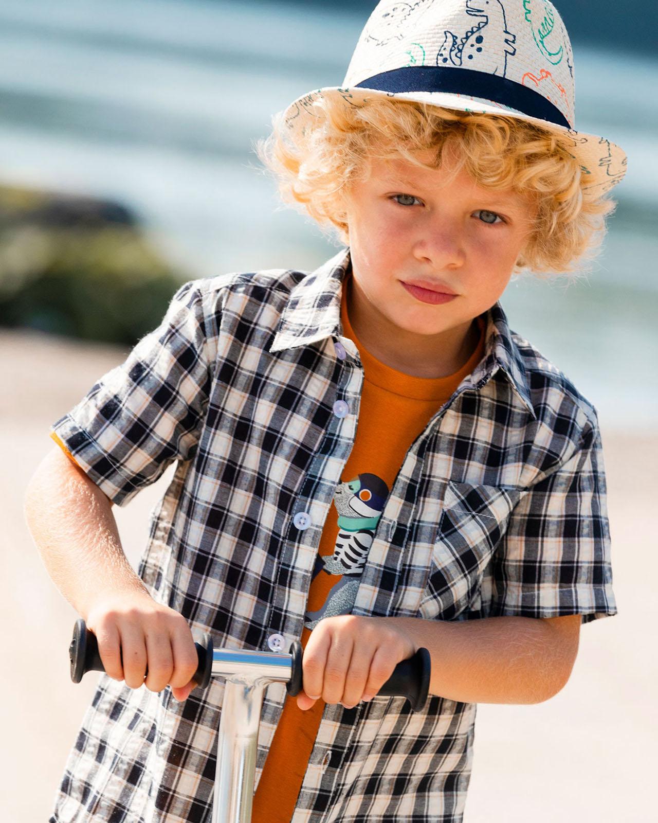 Product gallery image number 3 for product Plaid Short Sleeve Button Down Shirt - Baby Boy