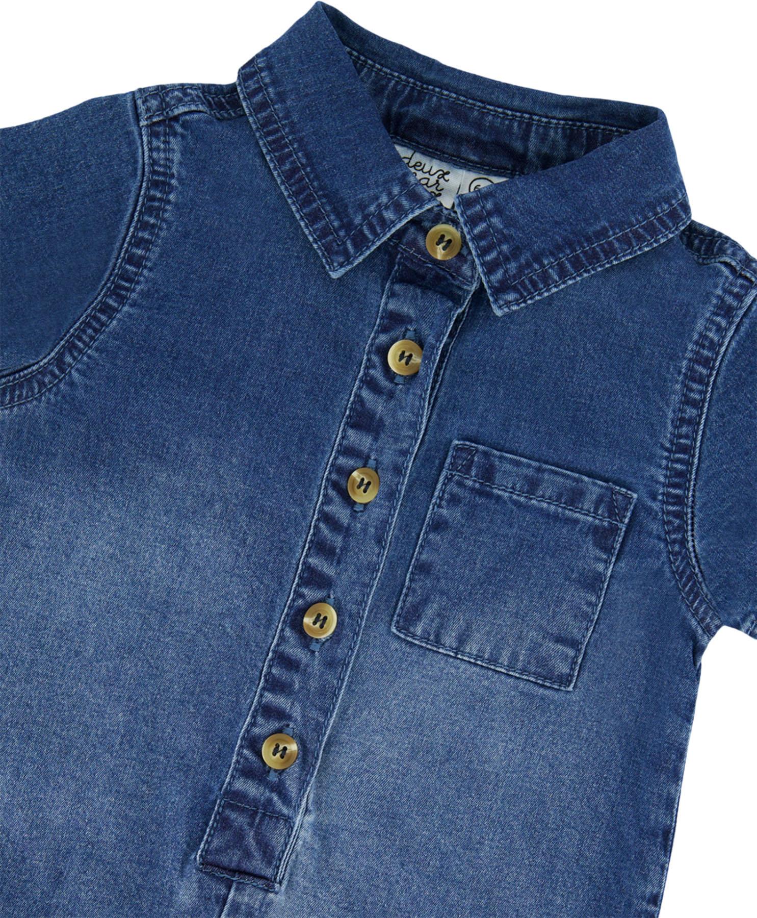 Product gallery image number 4 for product One-Piece Denim Romper - Baby Boy