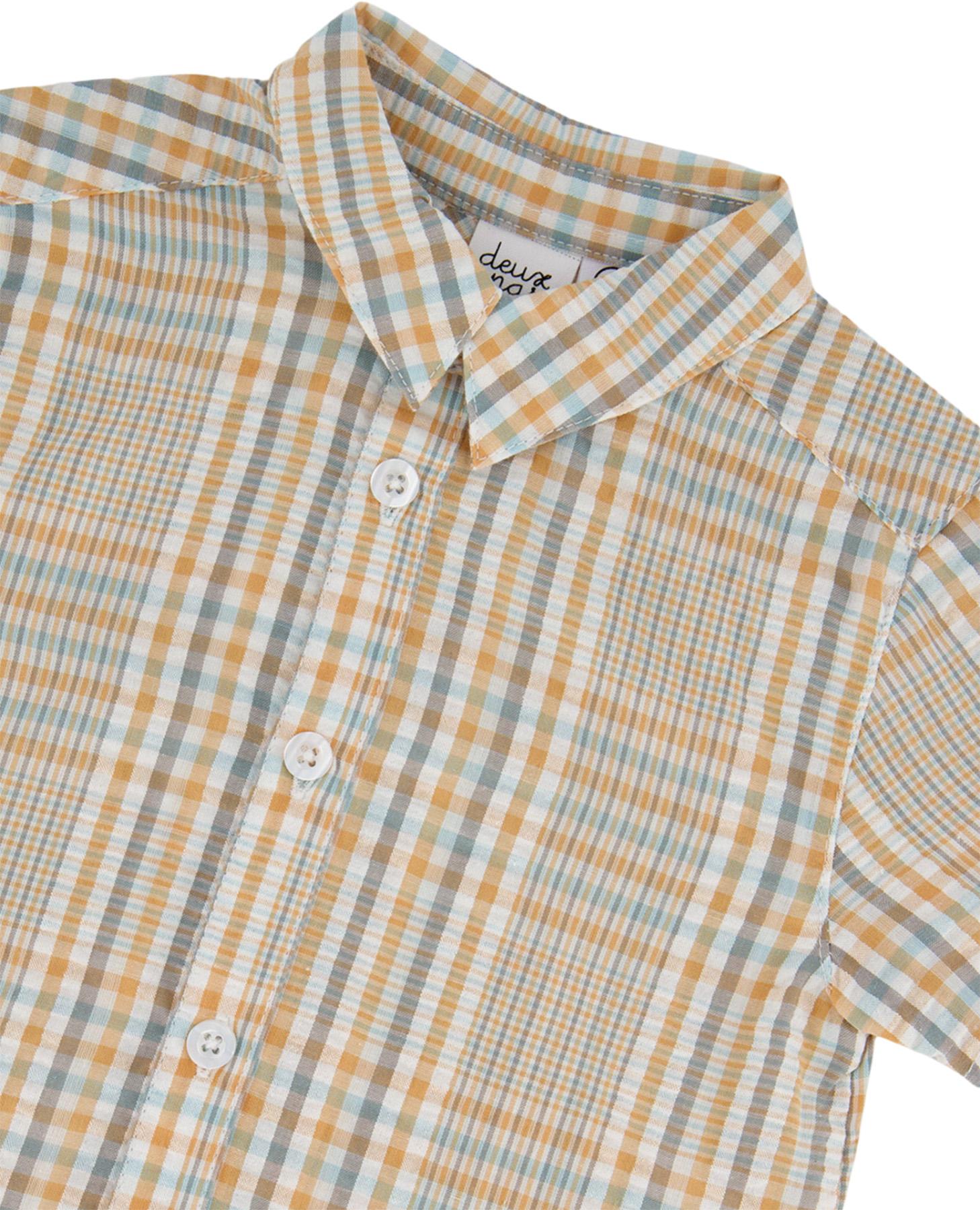 Product gallery image number 4 for product Plaid Short Sleeve Button Down Shirt - Little Boy
