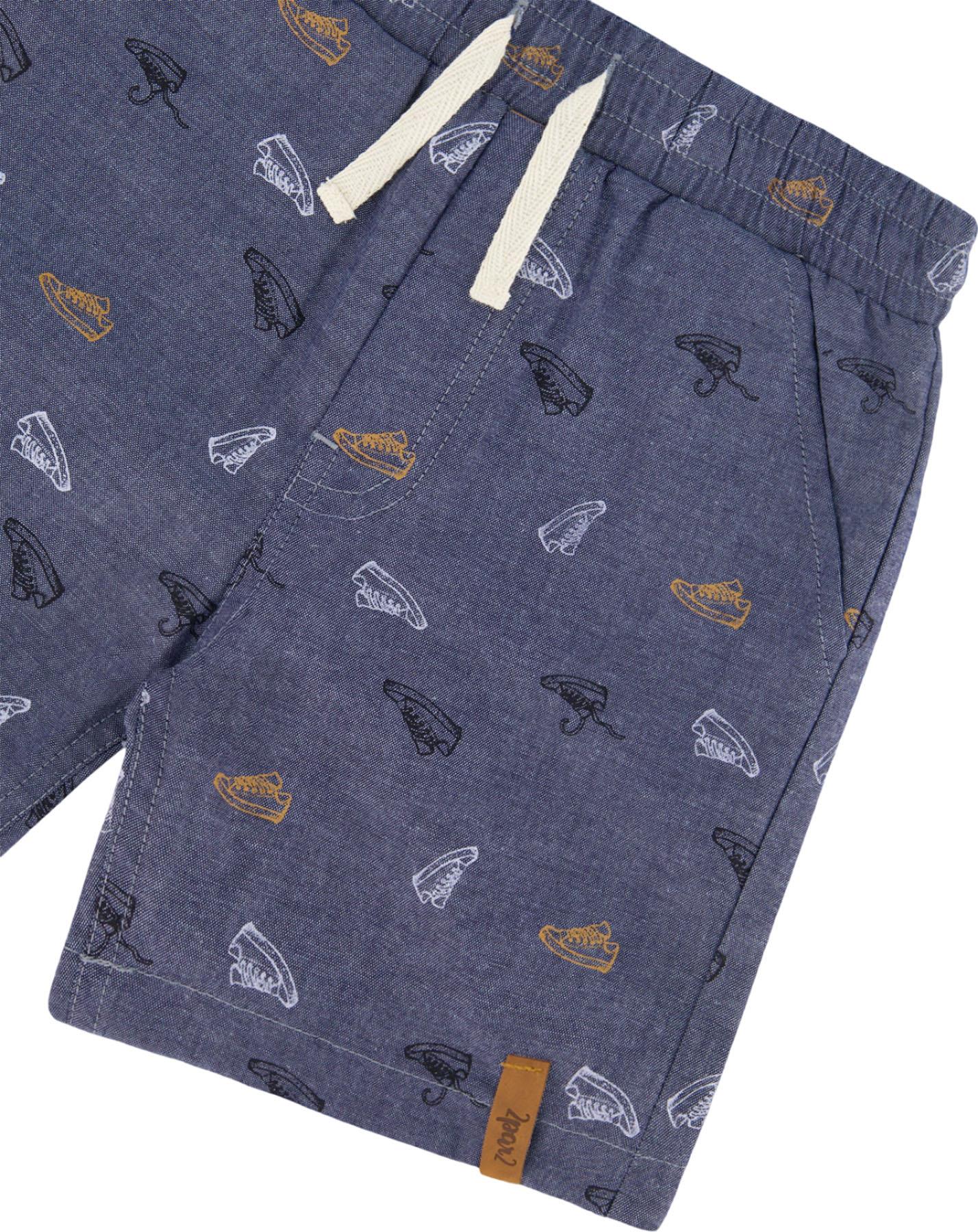 Product gallery image number 4 for product Printed Chambray Shorts - Little Boy
