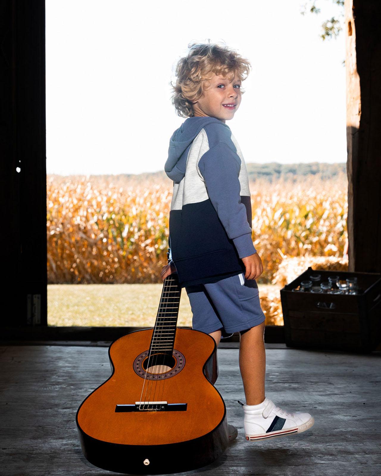 Numéro de l'image de la galerie de produits 3 pour le produit Chandail à capuchon zippé en éponge française à couleurs contrastantes - Grand garçon
