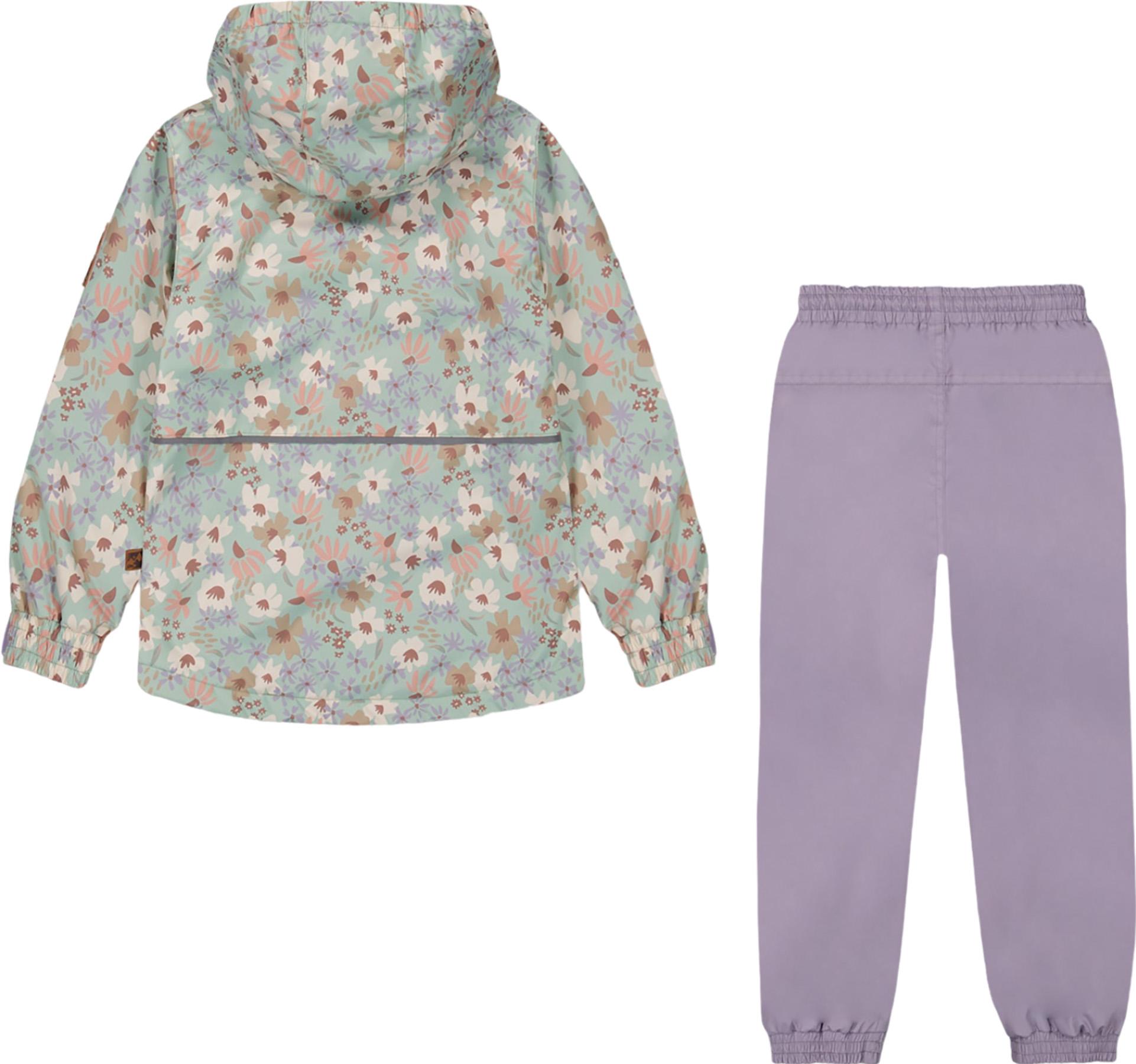 Product gallery image number 6 for product Two-Piece Mid-Season Printed Jacket Outerwear Set - Little Girl