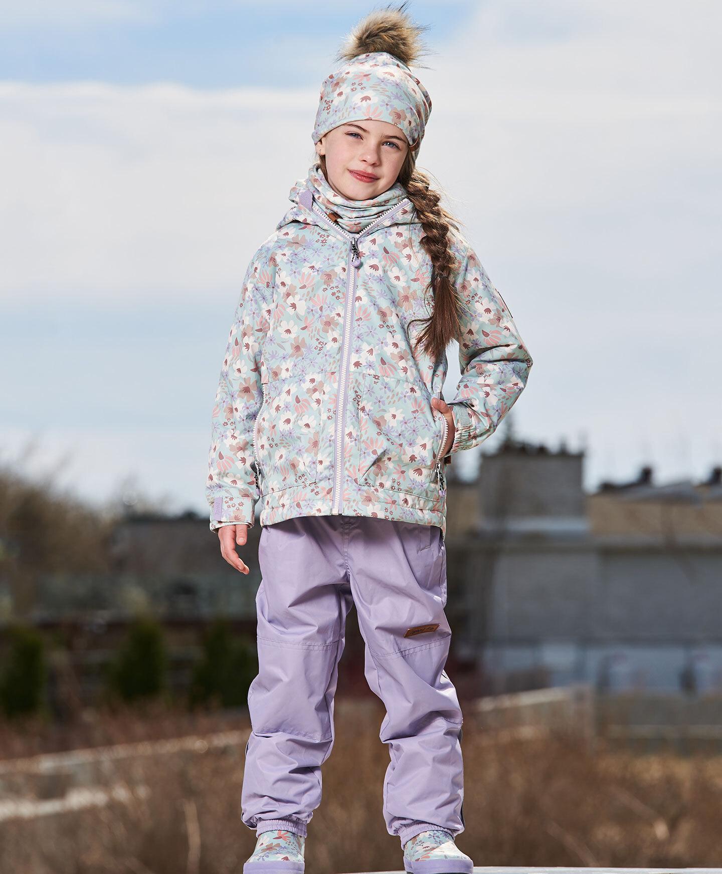 Product gallery image number 2 for product Two-Piece Mid-Season Printed Jacket Outerwear Set - Little Girl