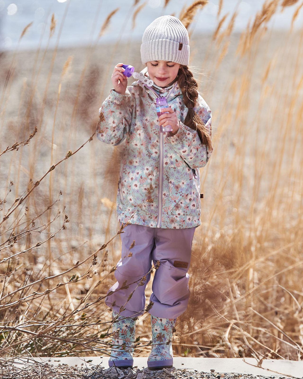 Product gallery image number 8 for product Two-Piece Mid-Season Printed Jacket Outerwear Set - Little Girl