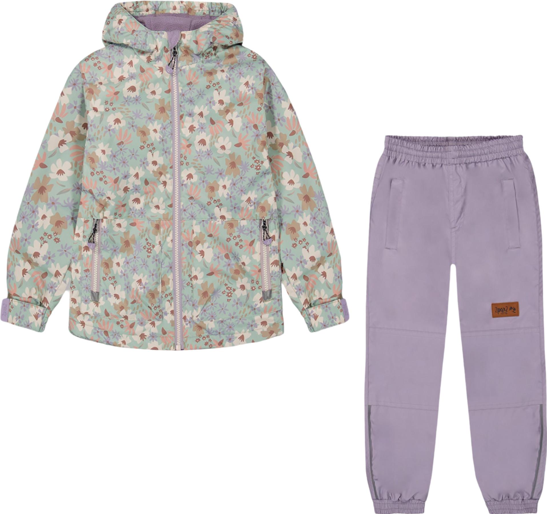 Product gallery image number 1 for product Two-Piece Mid-Season Printed Jacket Outerwear Set - Little Girl