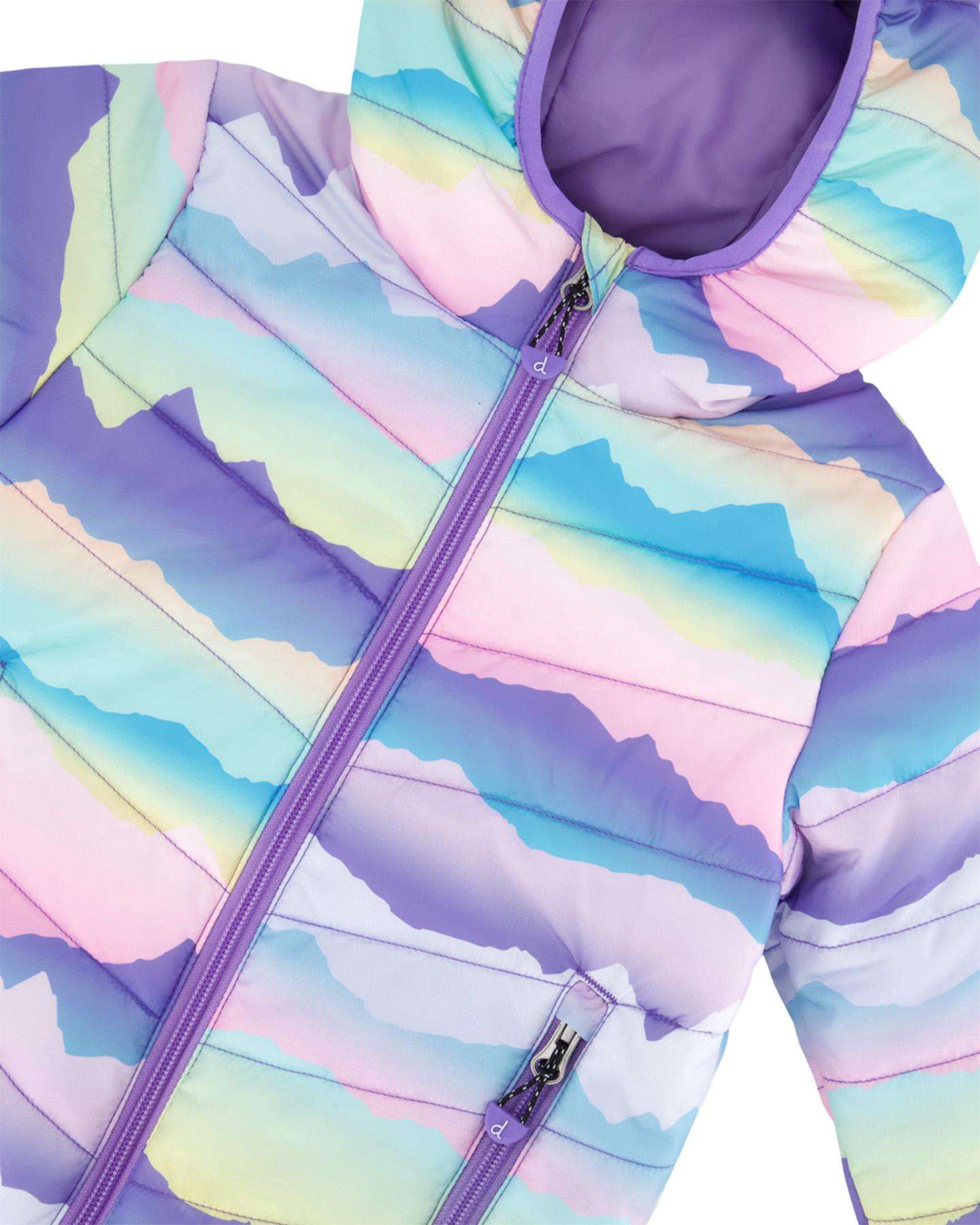 Product gallery image number 3 for product Manteau de mi-saison matelassée imprimée - Petite fille