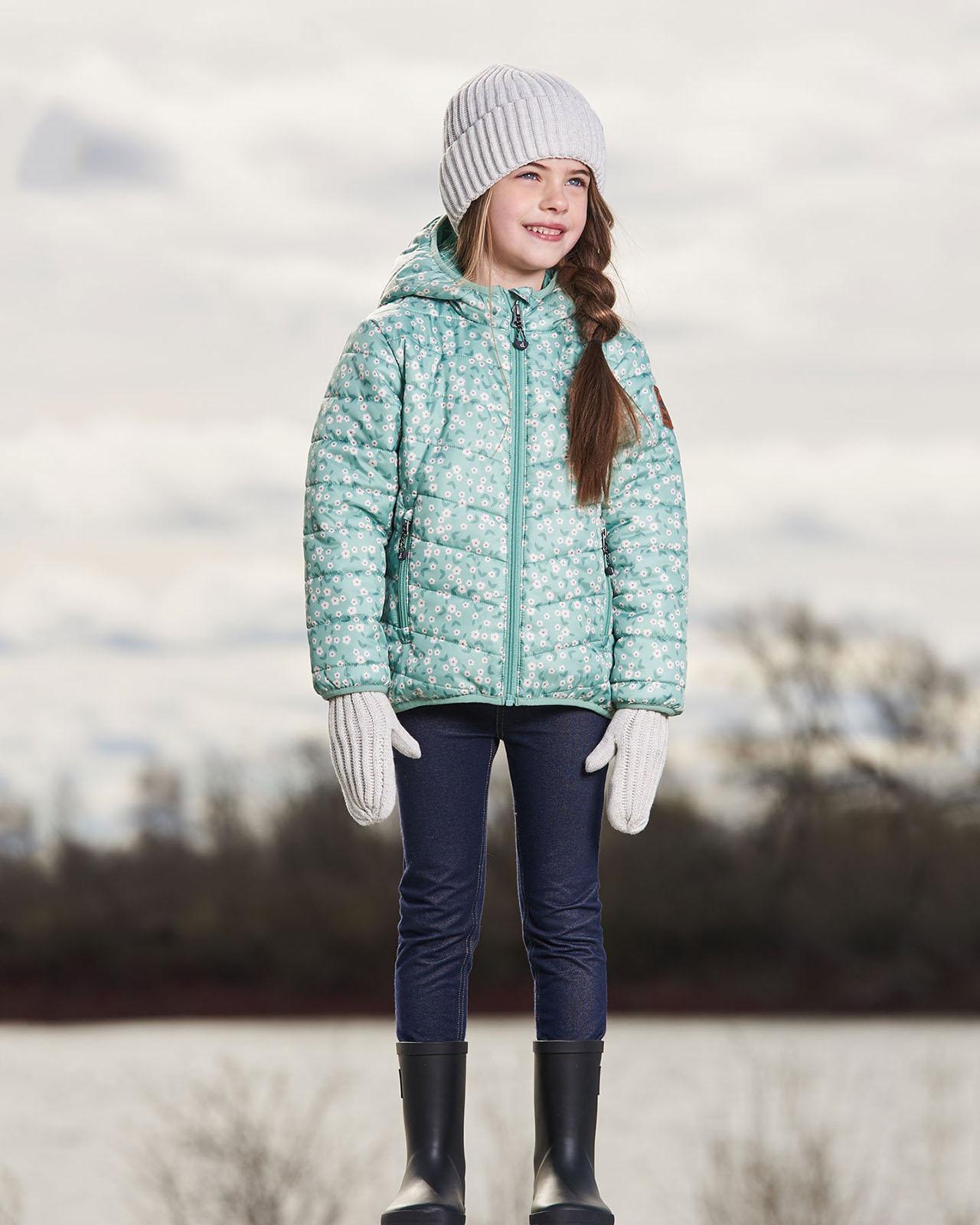 Product gallery image number 5 for product Printed Quilted Mid-Season Jacket - Little Girl
