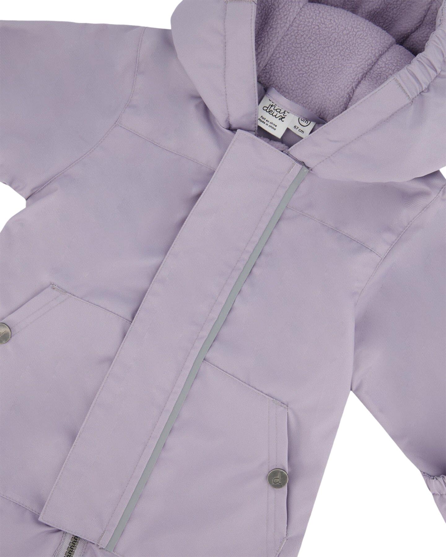 Product gallery image number 3 for product Printed One-Piece Mid-Season Outerwear with Hat - Baby Boy