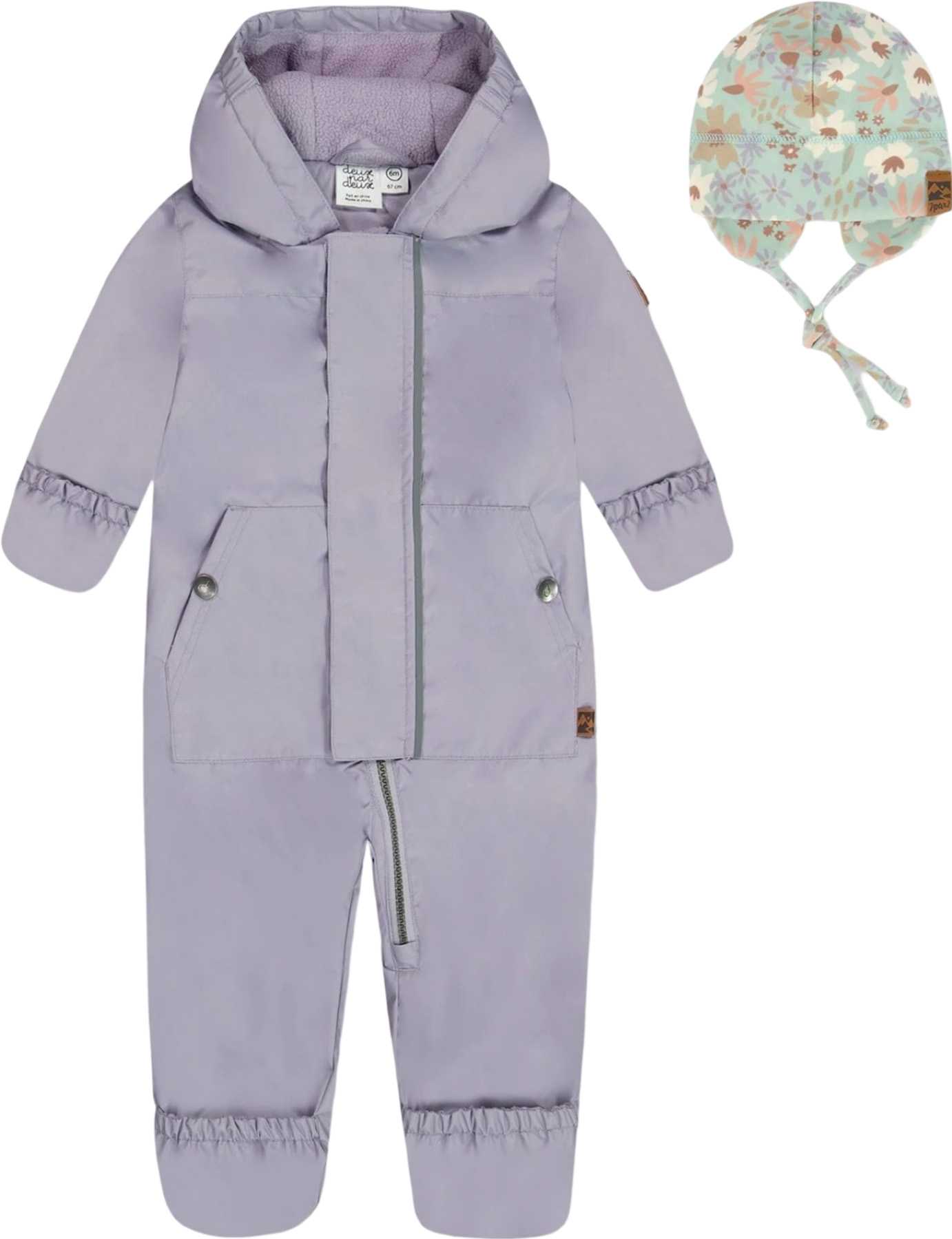 Product image for Printed One-Piece Mid-Season Outerwear with Hat - Baby Boy