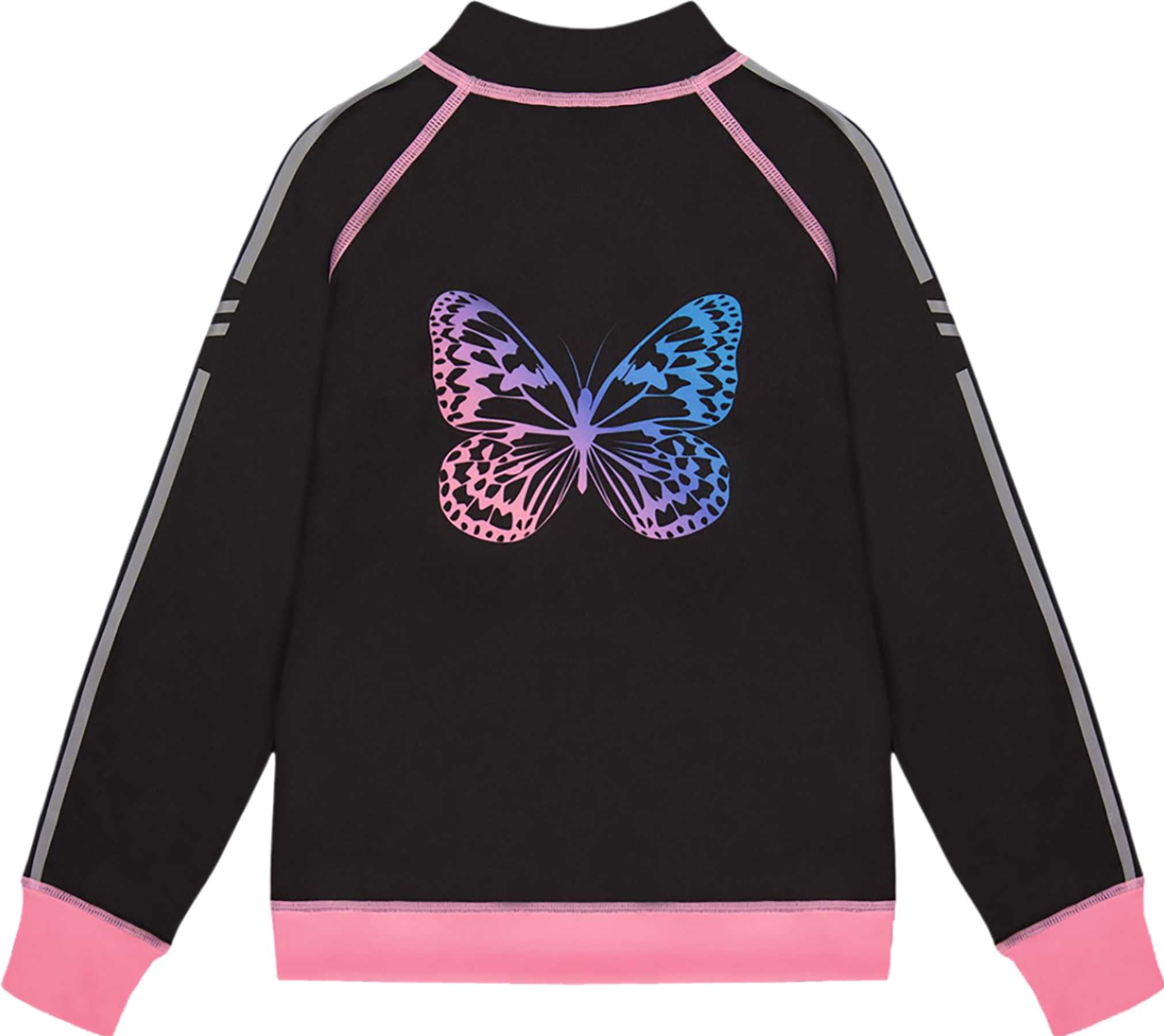 Product image for Printed Reversible Full Zip Athletic Cardigan - Little Girl
