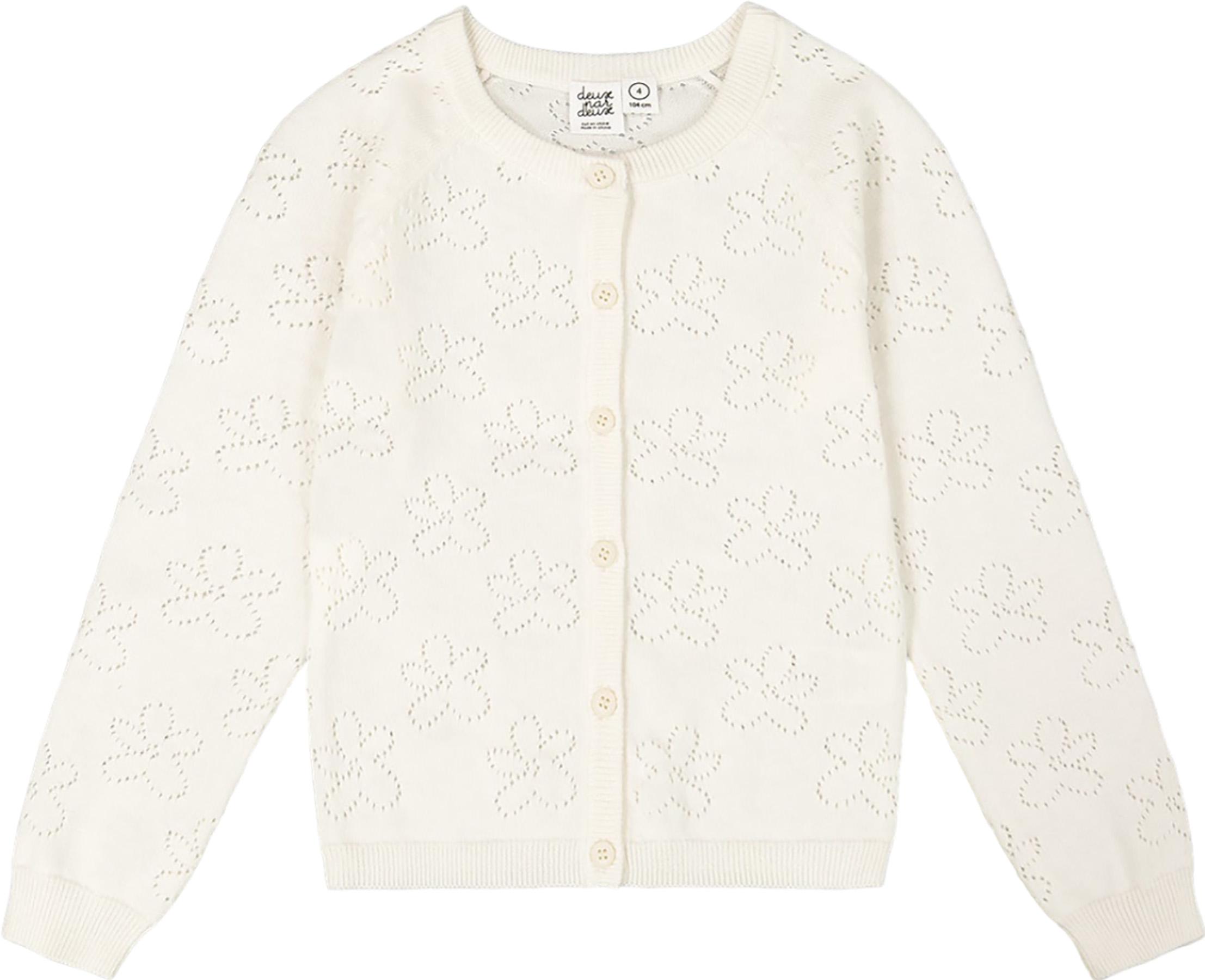 Product gallery image number 1 for product Pointelle Knit Cardigan Sweater - Big Girl