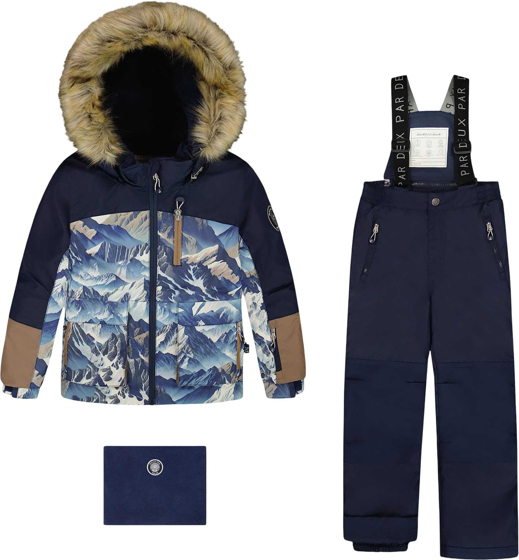 Product image for Play Two-Piece Snowsuit with Printed Colorblocked Jacket - Big Boy