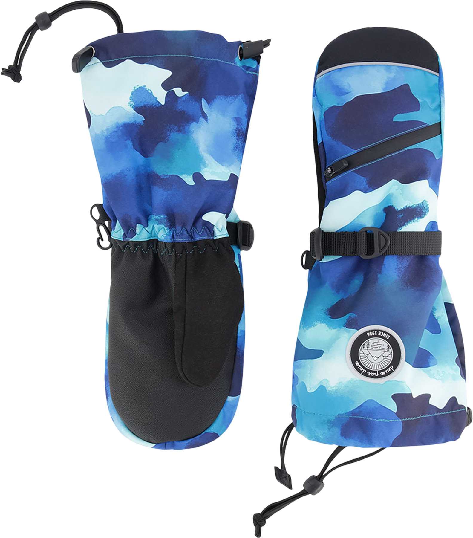 Product image for Beige Leopard Teknik Winter Mittens - Kids