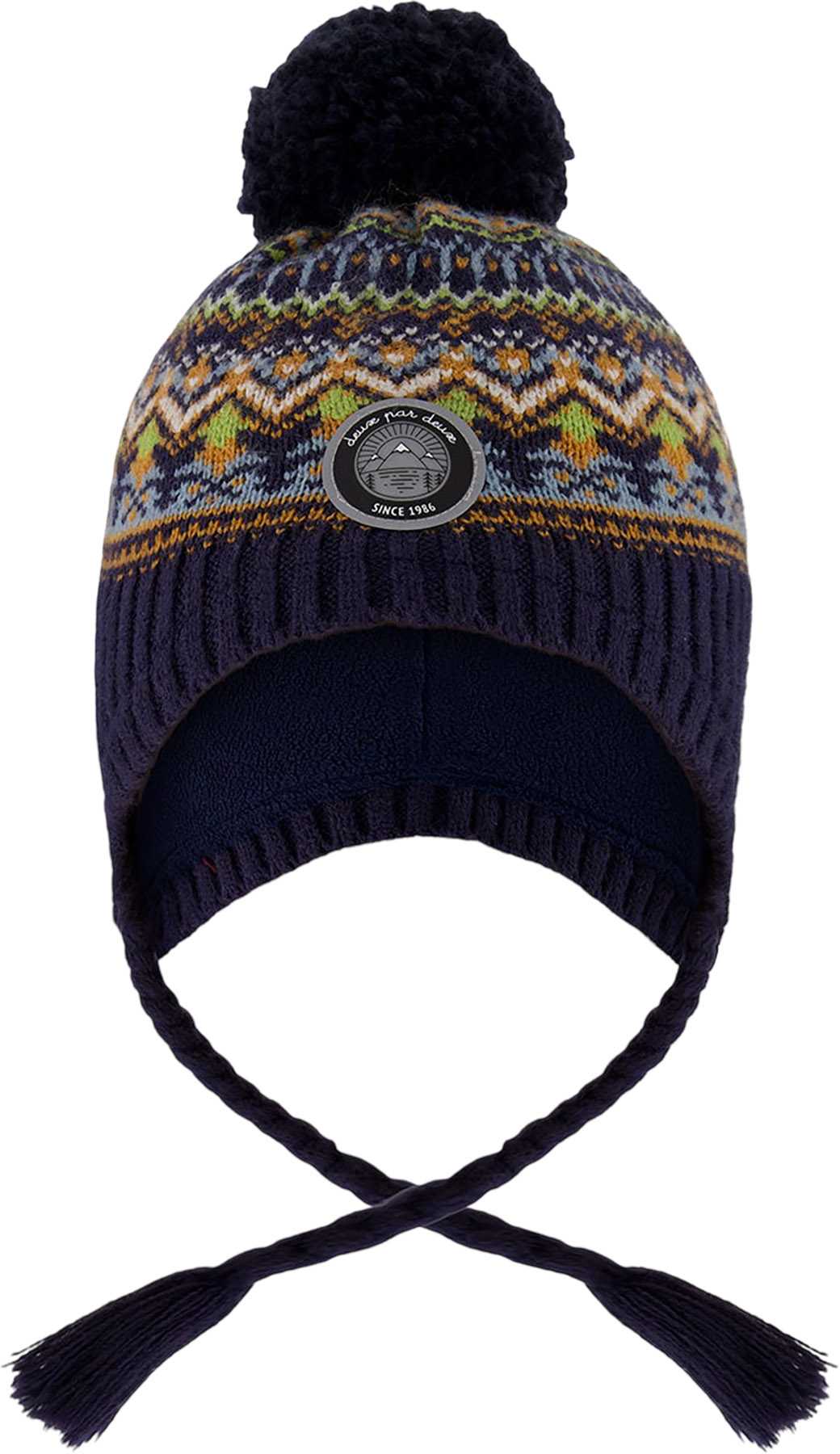 Image de produit pour Tuque péruvien doublé en tricot à pompon - Bébé garçon