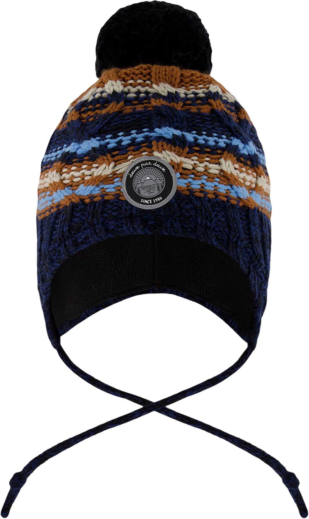 Product image for Taupe Lined Peruvian Knit Winter Hat with Pompom - Little Boy